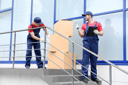 Van operator preparing for a rubbish removal job