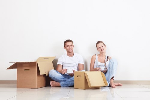 Expert movers handling household items safely